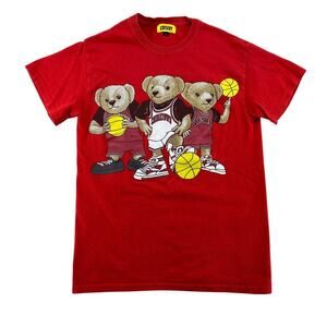 Chinatown Market Teddy Bear Basketball Graphic Tee Red Men’s Small